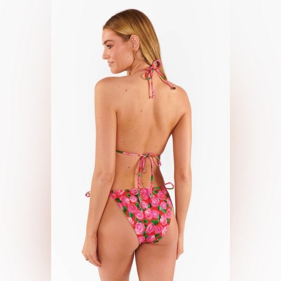 SHOW ME YOUR MUMU Belize Tie Bottom In Rosie Blooms Micro Rib - Picture 7 of 7
